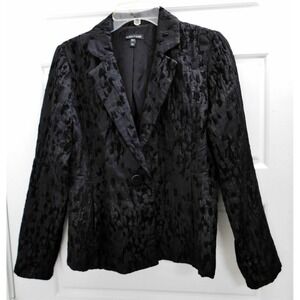 Eileen Fisher Black Chenille Silk Blend Jacket sz XS‎